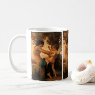 Caneca De Café Garota se defendendo contra o Cupido por Bouguerea