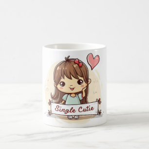 Caneca De Café Garota solteiro Cutie