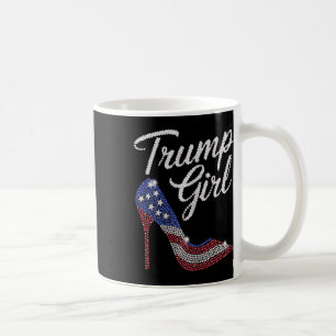 Caneca De Café Garota Trump Salto Alto Bandeira Americana Brilho