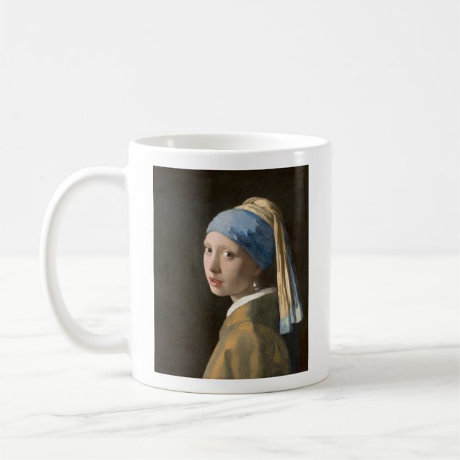 Caneca De Café Garota VERMEER com pérolas (Esquerda)