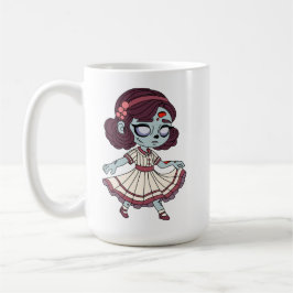 Caneca De Café Garota Zumbi dos Anos 1930