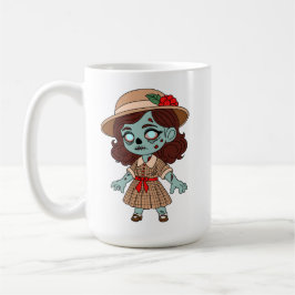 Caneca De Café Garota Zumbi dos Anos 1940
