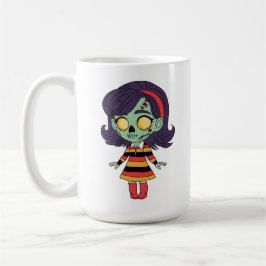 Caneca De Café Garota Zumbi dos anos 1960