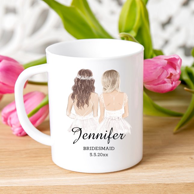 Caneca De Café garotas aquáticas, damas de honra Personalizadas (Criador carregado)