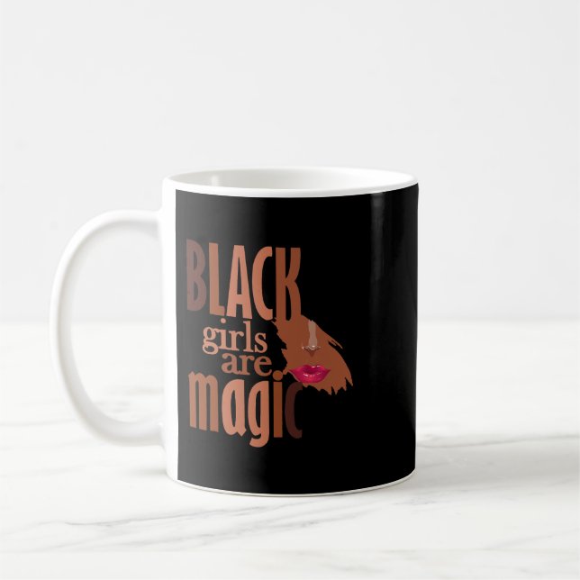 CANECA DE CAFÉ GAROTAS NEGRAS SÃO MÁGICAS MELANIN BLACK HISTÓRIA  (Esquerda)
