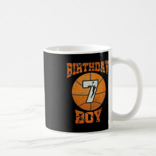 Caneca De Café Garoto 7 de Poço De Aniversário De Basquete Sete 7