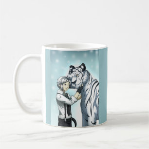 Caneca De Café Garoto com Tigre Branco