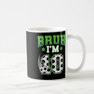 Caneca De Café Garoto de 10 anos de idade fazendo aniversário Fut