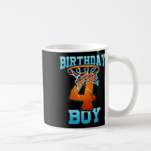Caneca De Café Garoto De 4 Anos Oferece 5 de Aniversário Bysketby