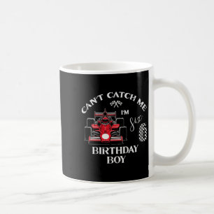 Caneca De Café Garoto de 6 anos de idade Corrida de Carros Aniver