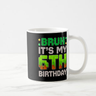Caneca De Café Garoto de Aniversário Engraçado Cara É Meu 6º Aniv
