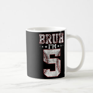 Caneca De Café Garotos Bruh 5º Aniversário Bysebyll Bruh Estou 5