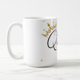 Caneca De Café Garrafa de Água com Tipografia de Coroa Dourada El