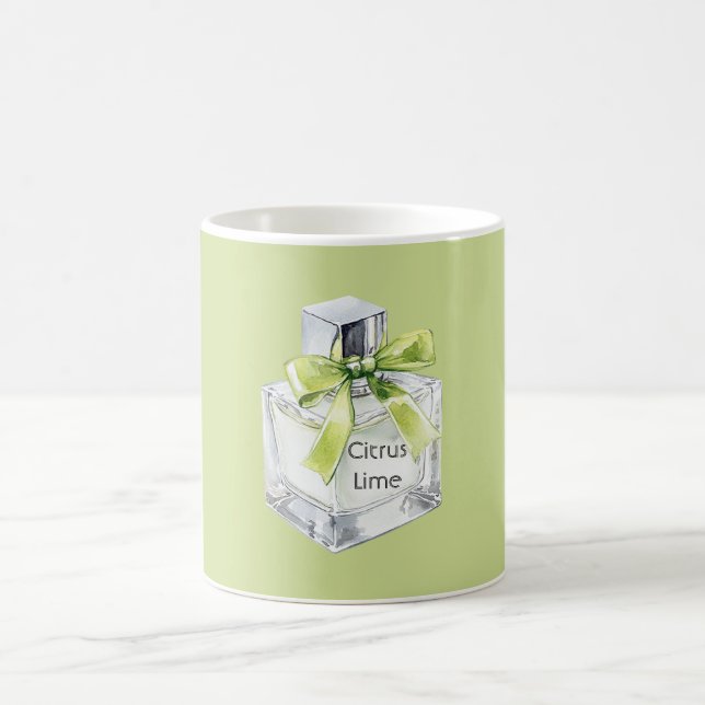 Caneca De Café Garrafa de Perfume de Fruta Lima Cítrica Verde com (Centro)