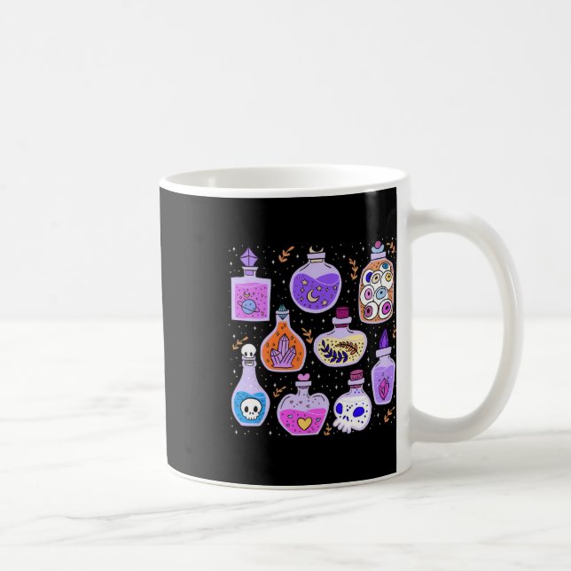 Caneca De Café Garrafas de poções mágicas com Impressão de Hallow (Direita)