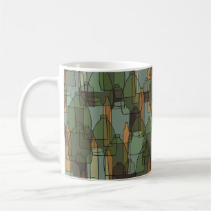 Caneca De Café Garrafas, frascos e óculos de vindima
