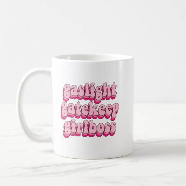 Caneca De Café gaslight gatekeeper namorada (Esquerda)