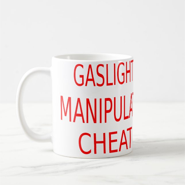 Caneca De Café Gaslight Manipulate Cheat Futebol Jersey (Esquerda)