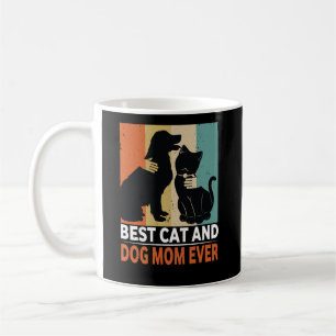 Caneca De Café Gata Mãe Retro Cachorro Gata Mamãe Furmama Filhote