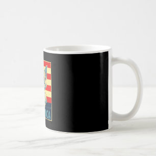 Caneca De Café Gata Meowica 4 de julho patriótico bandeira americ