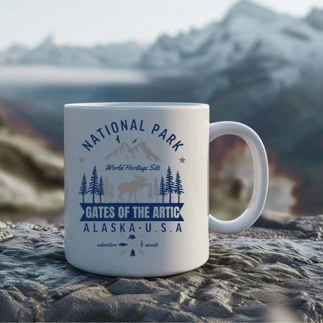 Caneca De Café Gates of the Arctic Forest Landscape (Criador carregado)