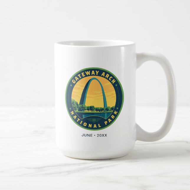 Caneca De Café Gateway Arch National Park (Direita)