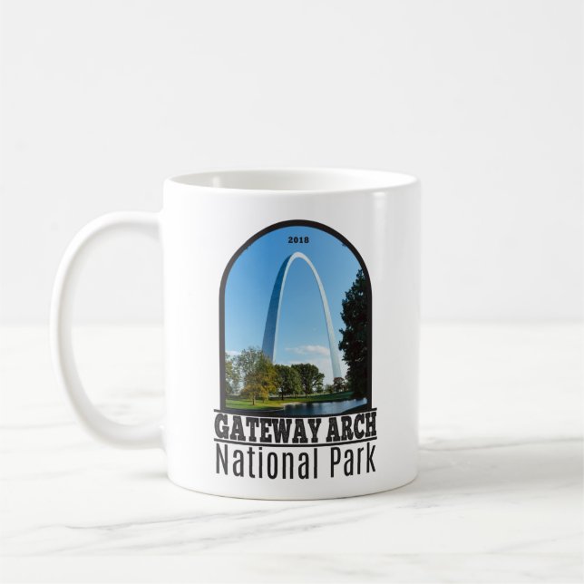 Caneca De Café Gateway Arch National Park Missouri (Esquerda)