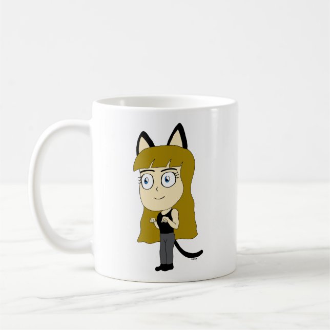 Caneca De Café gatinha chibi    (Esquerda)