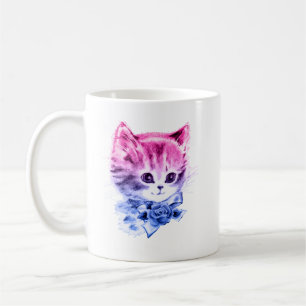 Caneca De Café Gatinha do Orgulho Bissexual