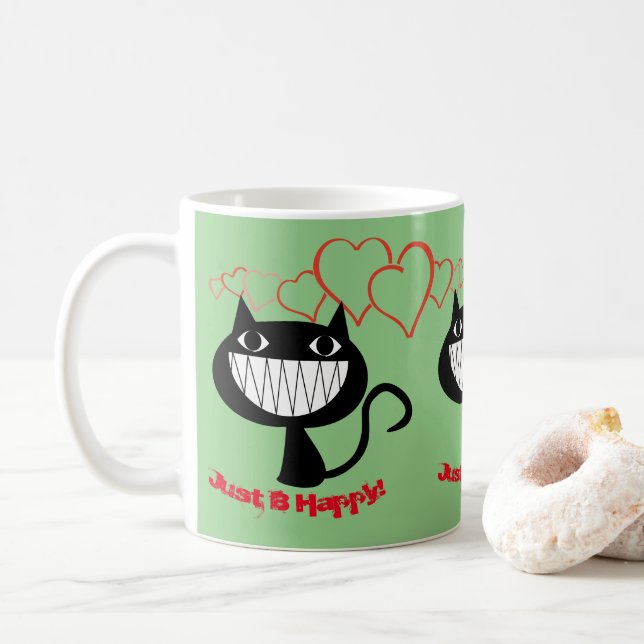 Caneca De Café Gatinho (Com Donut)