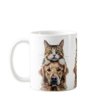 Gatinho bonito e labrador - Melhor Mug de Amigos