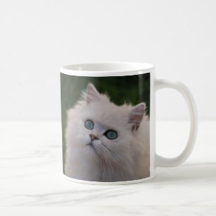 Caneca De Café Gatinho branco bonito curioso