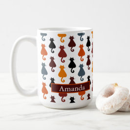 Caneca De Café Gatinho Colorido Mamãe Gata Personalizado