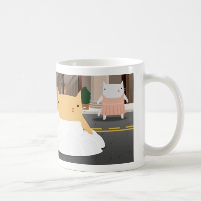 Caneca De Café Gatinho da dama de honra (Direita)