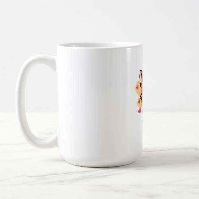 Caneca De Café Gatinho de Amor Adorável (Esquerda)