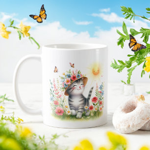 Caneca De Café Gatinho de Aquarela primavera - Kid Mug