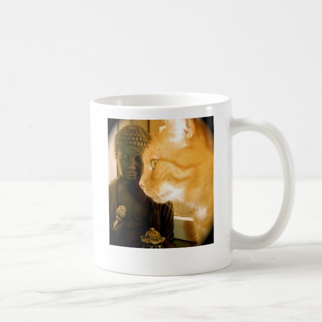 Caneca De Café Gatinho de Buddha (Direita)