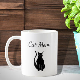 Caneca De Café Gatinho de Cartoon de Gato Preto e Bonito