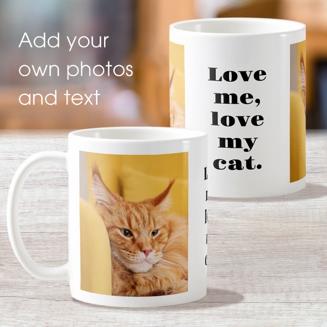 Caneca De Café Gatinho de Gato de Foto Pet Personalizado (Criador carregado)