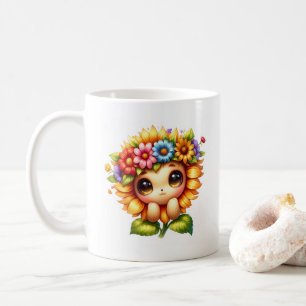 Caneca De Café Gatinho de Girassol