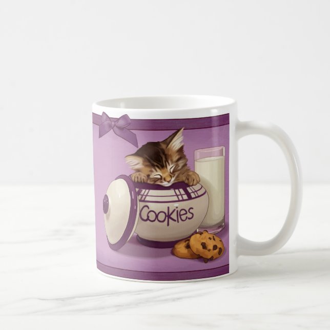 Caneca De Café Gatinho do frasco de biscoito (Direita)