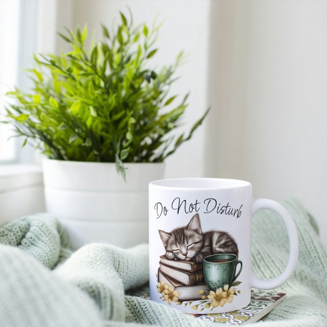 Caneca De Café Gatinho do Precioso do Gatinho de dormir (Criador carregado)