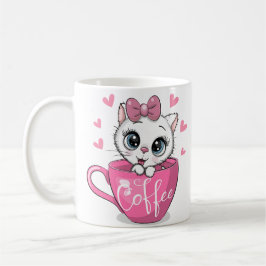 Caneca De Café Gatinho Doce E Bolinhos De Café Encharcados De Poo
