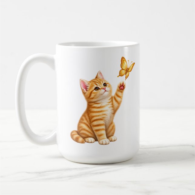 Caneca De Café Gatinho Fofo (Esquerda)