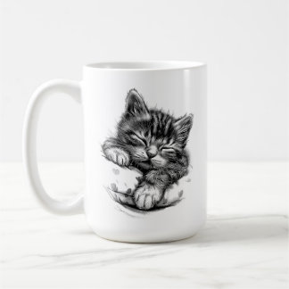 Caneca De Café Gatinho Fofo Dormindo