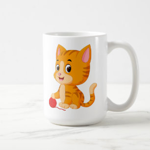 Caneca De Café Gatinho Fofo Laranja Tabby Tigre Gato Mamãe