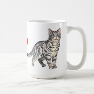 Caneca De Café Gatinho Fofo Tigre Listrado Gata Louca Mamãe Gatin