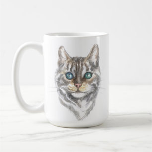 Caneca De Café Gatinho Fofo Tigre Listrado Gata Louca Mamãe Gatin