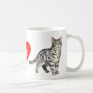 Caneca De Café Gatinho Fofo Tigre Tabby Louca por Gatos Mãe de Ga