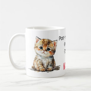 Caneca De Café Gatinho Gato Poste menopáusico-infantil